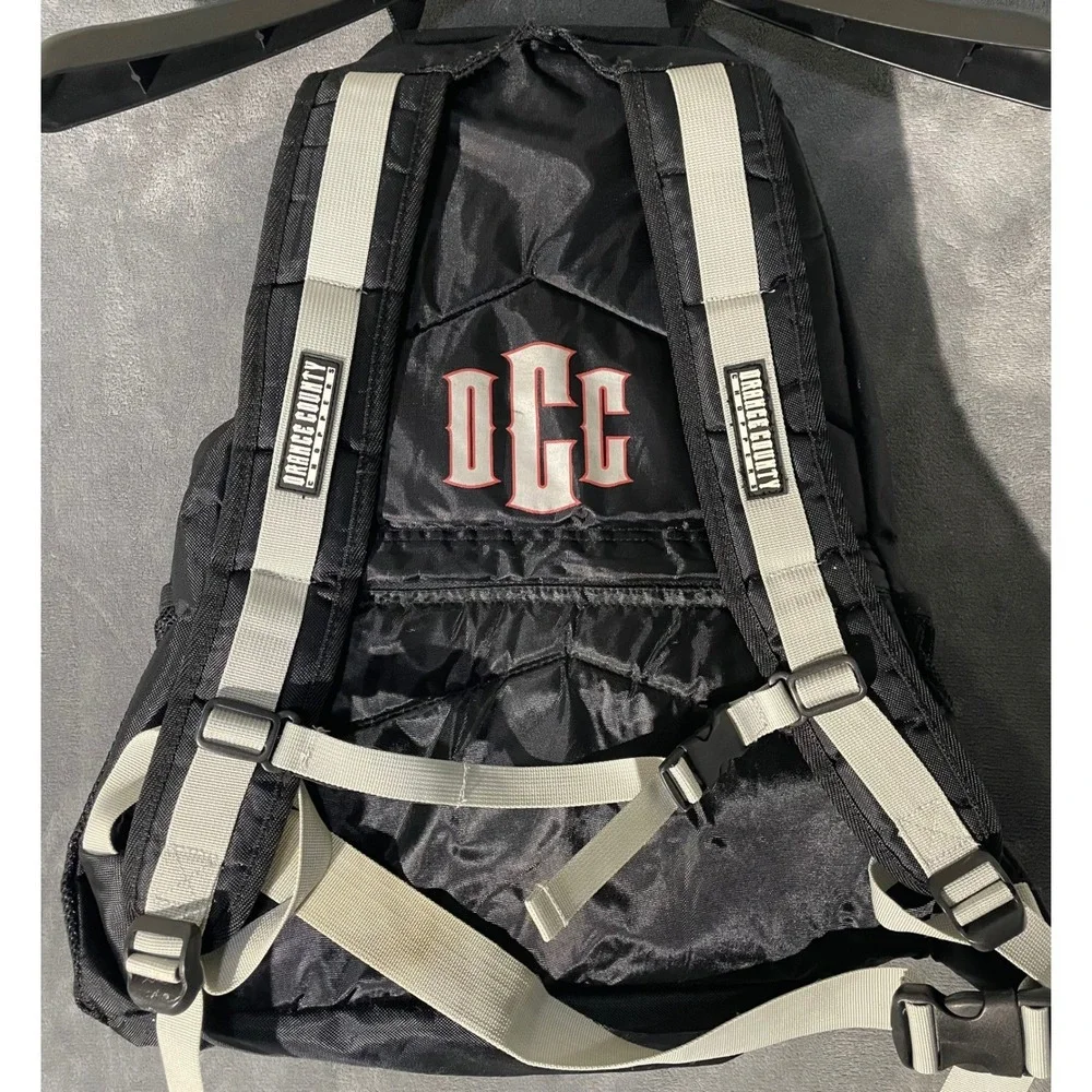 Orange County Choppers Backpack Black Red OCC Motorcycle Biker Gear Travel Bag